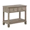 Cely Nightstand, 2 Drawers with Lower Open Shelf, Gray Oak Veneer