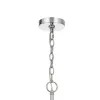Kera 8 Light Candelabra Chandelier, 30 Inch Wide Arm Modern Chrome Metal