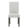 Risa Dining Side Chair Set of 2, Memory Foam Fill Polyester, Brown and Gray