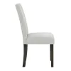 Risa Dining Side Chair Set of 2, Memory Foam Fill Polyester, Brown and Gray