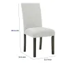 Risa Dining Side Chair Set of 2, Memory Foam Fill Polyester, Brown and Gray