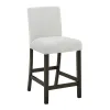 Risa Counter Height Side Chair Set of 2, Stone Gray Polyester Memory Foam