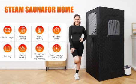 Full Size Portable Steam Saunas for Home Spa, Full Body Sauna Tent for Relaxation, Sauna Steamer Machine