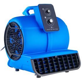 Floor Blower, 1/2 HP, 2600 CFM Air Mover for Drying and Cooling, Portable Carpet Dryer Fan with 4 Blowing Angles and Time Function, for Janitoria
