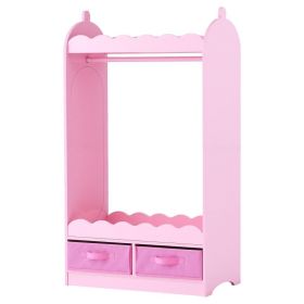 Kids Dress Up Storage, With Mirror, Toddler Costume Wardrobe With Drawer, Dress Up Wardrobe Closet For Little Girls, Pretend Storage Dresser, Cos (Option: Default)