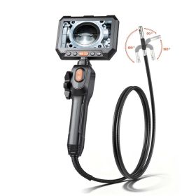 2-Way Dual-Lens Articulating Endoscope With Light, 1080P HD Industrial Borescope Inspection Camera With 0.24-inch Slim Articulated Probe, Rigid S (Option: Default)