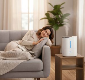 Ultrasonic Cool Mist Humidifier (Color: White)