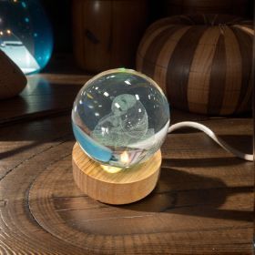 Crystal Ball Lamp -Transparent Sphere Refracts Light, Dreamy and Brilliant When Lit, Adding Romantic Atmosphere to the Space (Style: B)